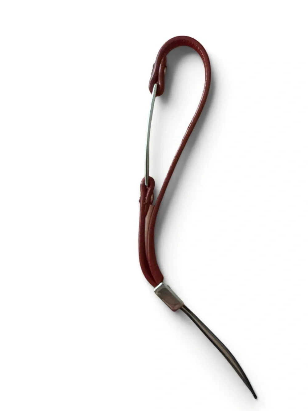 PRADA Nappa Leather Phone Charm Strap Red Silver Hardware 1AR009 NIB
